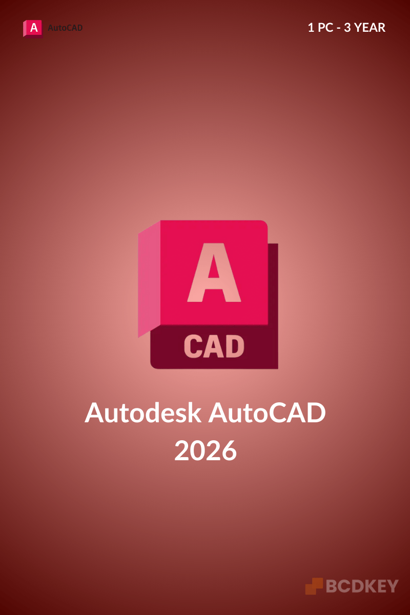 Autodesk AutoCAD 2026 (1 Device, 1 Year) Bcdkey