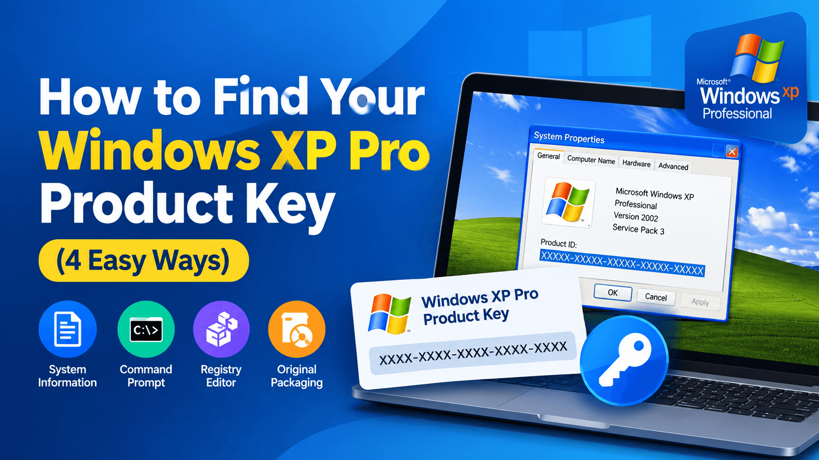 find windows xp pro product key